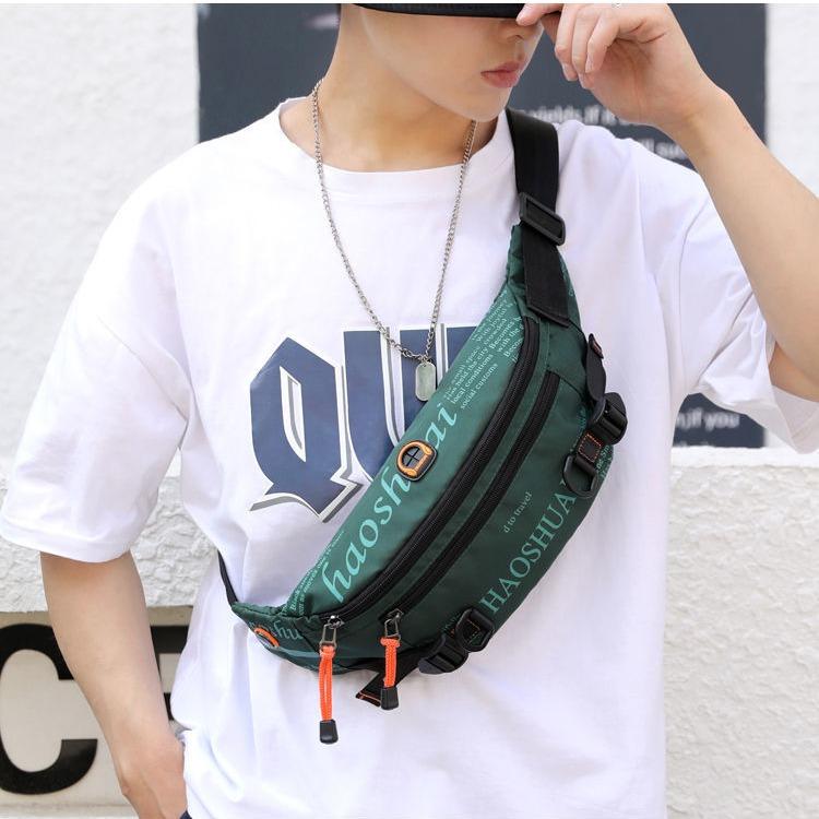 Borsa da petto estiva impermeabile da uomo Borsa sportiva da cintura Borsa da donna per cellulare Borsa a tracolla trendy per il tempo libero all'aperto Borsa mimetica