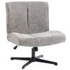 Swivel Accent Chair, Velvet Upholstered Lounge Chair with Height Adjustment for Living Room Office, Grey
