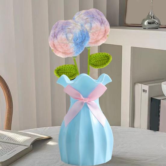 Flower Vase Simple Style High Strength Shatterproof Simulation Dried Flower Arrangement Modern Vase Desktop Decor
