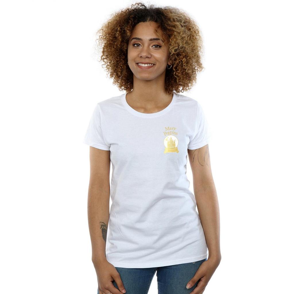 Disney Womens/Ladies Mary Poppins Snowball Chest Cotton T-Shirt