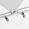 2Pcs Lovers Couple Pendant Necklace Cute Astronauts Magnet Couple Mutual Attraction Matching Necklace Friendship Jewelry