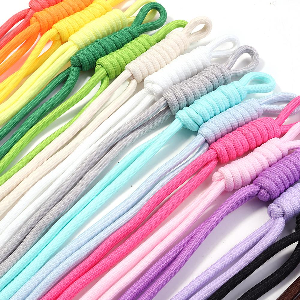 5pcs 24-28cm Colorful Handmade Braided Phone Lanyard Strap Nylon Rope Keychain For Phone Keychain Doll Pendants Cord Accessories