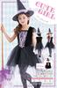 Clearstone Halloween Noir Witch Cosplay Costume for Kids, 140cm Girls, Black