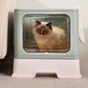 Enclosed Litter Box with Drawer Hooded Pet Supply Odor Control for Cats, Kittens