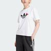 adidas Hello Kitty Kleeblatt Boxy T-Shirt mit Markenlogo-Print Damen Oberteile Weiß IX7880