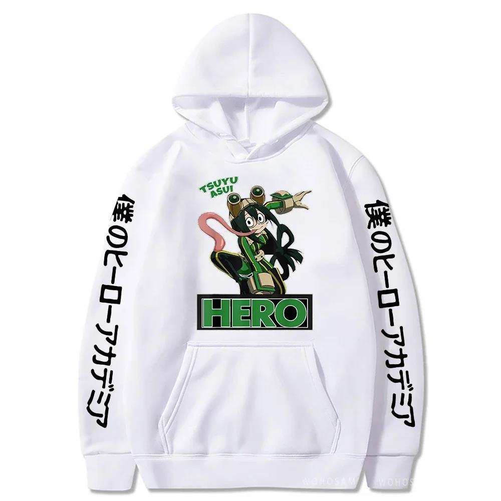 My Hero Academia Tsuyu Asui Boku No Hero Academia Anime Hoodies Women Autumn Winter Fleece Streetwear