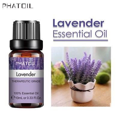 PHATOIL Lavender Essential Oils for Aromatherapy Diffusers Humidifiers Spa Body Care Improve Sleeping DIY Candle 5ml/10ml/15ml/30ml/100ml