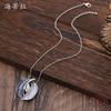 New Blue Oil Eye Alloy Necklace, Fashionable Rupert's Tears Women's High-end Pendant