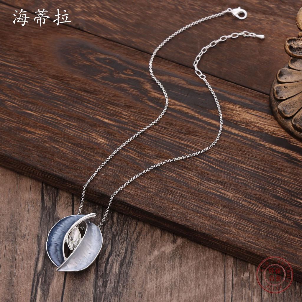 New Blue Oil Eye Alloy Necklace, Fashionable Rupert's Tears Women's High-end Pendant