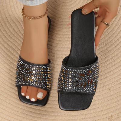 Damespantoffels Zomer Hoge Kwaliteit Damesschoenen Sandalen met Open Teen Grote Maat Platte Casual Strandpantoffels Huispantoffels Dames