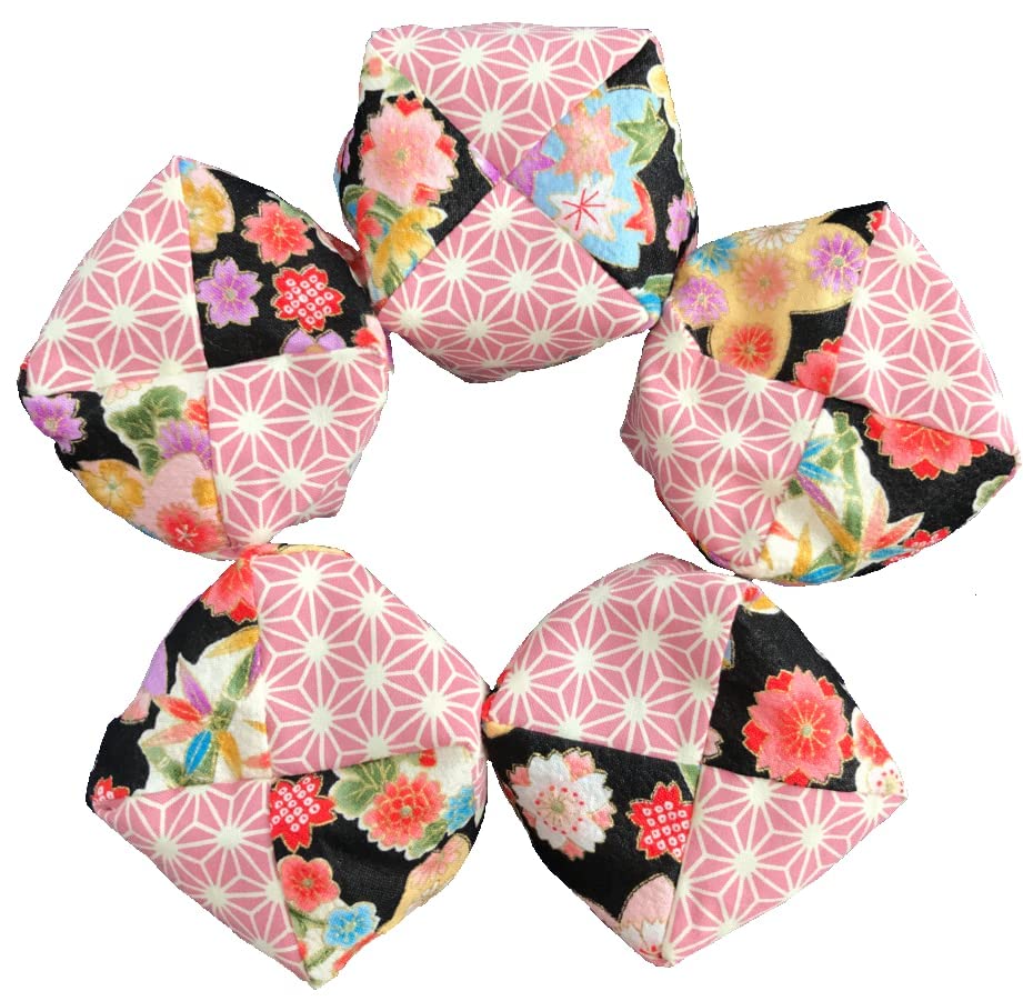 

Set of 5 beanbags x (Pink Black)