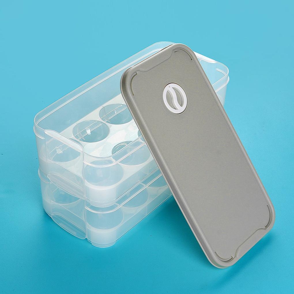 Date Dial 20-hole Egg Case 2-tier Egg Storage Box
