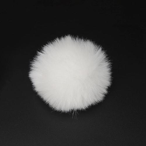 PATIKIL Fur Microphone Windscreen, 7mm x 62mm, Microphone Cover, Windscreen for Indoor and Outdoor Microphones, White