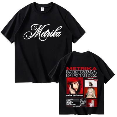 Rapper Metrika Album 2025 Double Sided Print Cozy T Shirt Mens Women Fashion Short Sleeve Tshirts Casual Oversized Y2K Tshirt