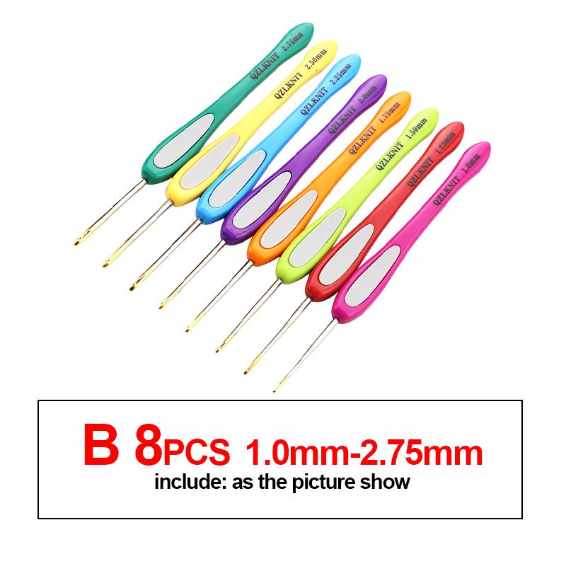 

1Set Multi Color Sweater Knitting Needles- ABS Handle Aluminum Crochet Hook Set- DIY Household Crochet Weaving Accessories Tools