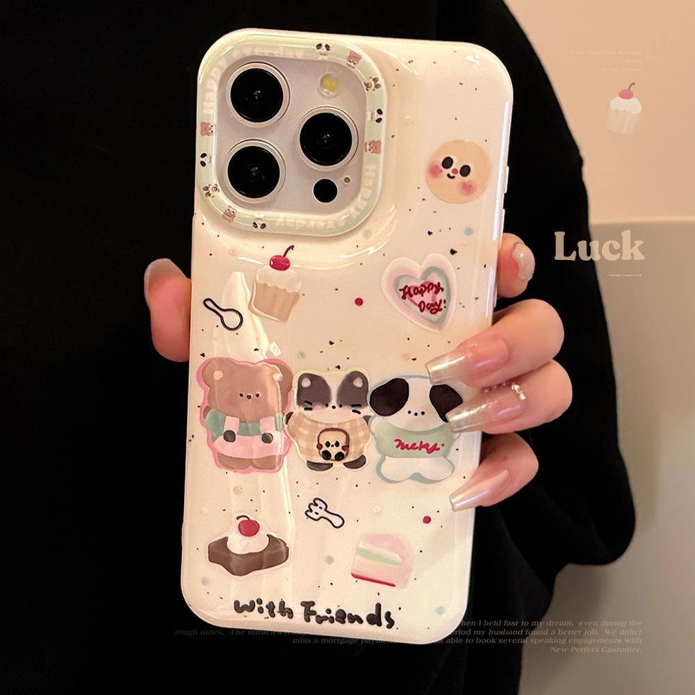 

Чехол для телефона с изображением десертного животного для iPhone 11/12/13/14/15 X/Xs