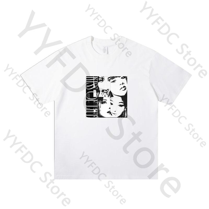 KISS OF LIFE T Shirt Kpop JULIE NATTY BELLE HANEUL Print Tshirt Women Unisex Summer Tee KISS OF LIFE Album Born To Be XX Clothes