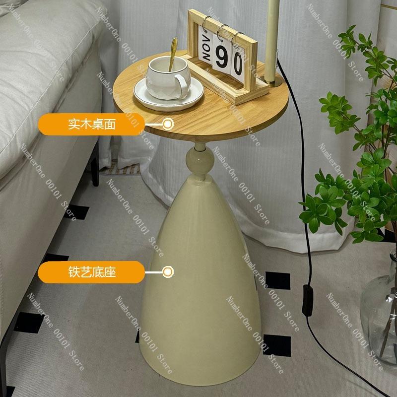 Cream-style floor lamp with side table living room sofa companion decorative bedside table lamp warm atmosphere bedroom night