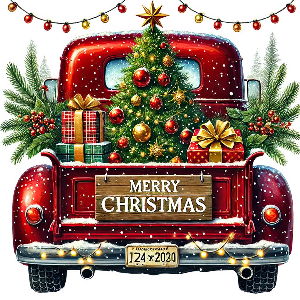 Christmas DIY 5D Round Drill Diamond Art Kits for Adults/Beginners Gift Idea Home Wall Decor Diamond Painting Gem Art 40*40cm