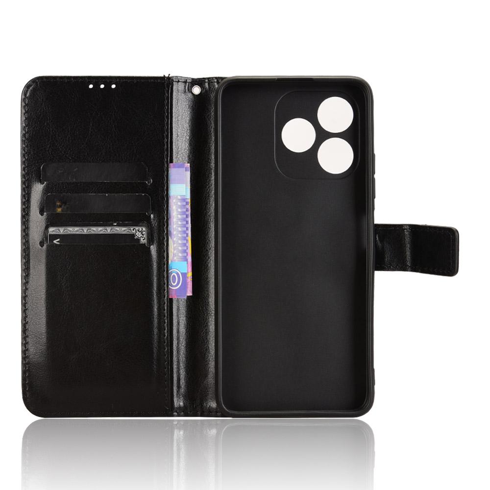 Para Funda tipo cartera Oukitel C51 con soporte y ranuras para tarjetas – Cubierta de cuero tipo flip resistente a golpes, al polvo y de uso rudo para negocios