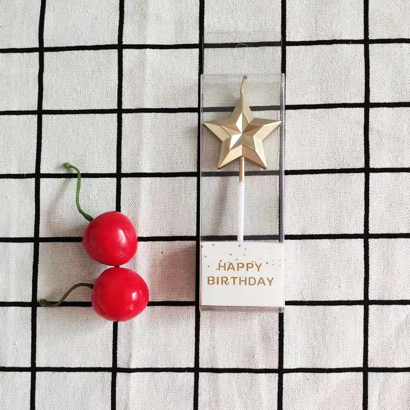 Children's birthday candle personality creative hollow star candle bakery birthday supplies cake candle