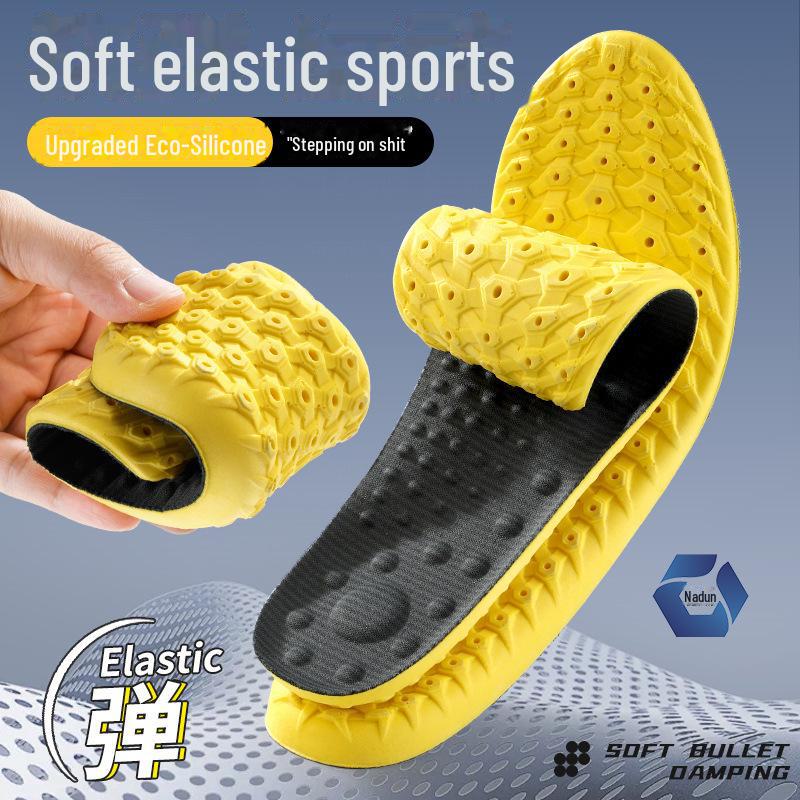Antibacterial 7A Sports Insoles: Comfortable, Sweat-Absorbing, Breathable, High Elastic, Shock Absorbing, Arch Support.