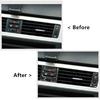 Thor-Ind Carbon Fiber Central Air Conditioning Vent Outlet Cover Trim Frame for BMW Old 3 Series E90 E92 E93 2005-2012 Car Interior Decor Decal