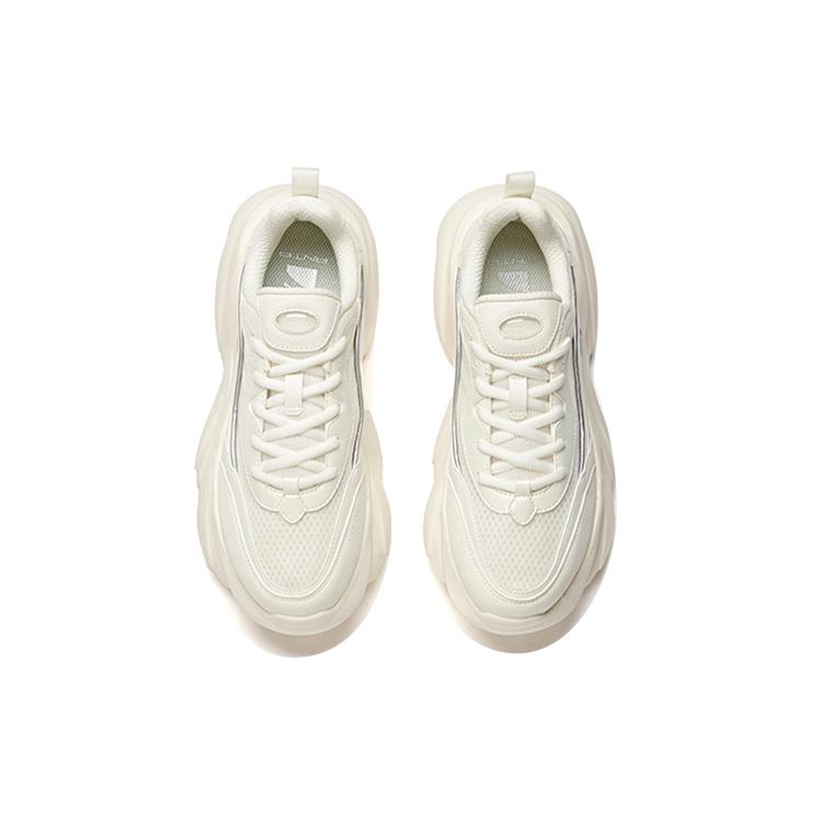 New Anta Life Collection Cushioning, Slip Resistant, Abrasion Resistant, Breathable Low Top Chunky Sneakers Women's White 922528894F-8