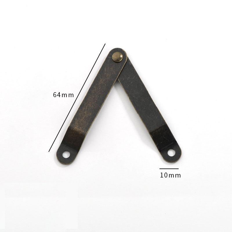 2pcs Lid Support Hinges Antique Bronze Wooden Box Positioning Tripod Furniture Hinge Hardware Bracket Cabinet Door Accessories