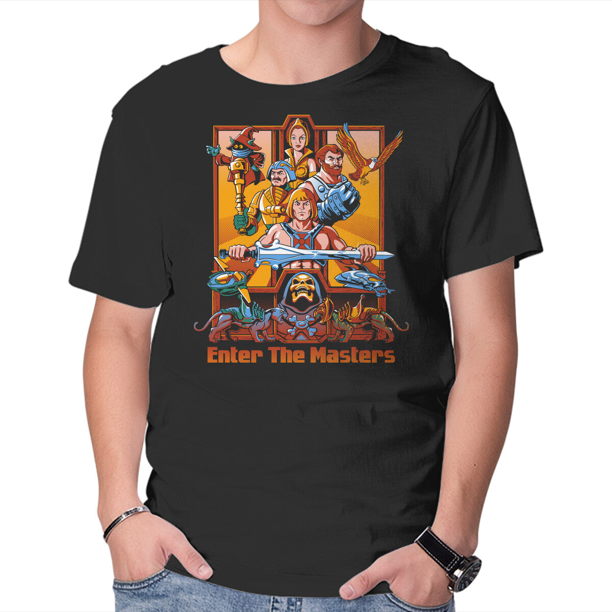 Unisex Crew Neck T-Shirt Enter The Masters Graphic Short Sleeve Casual Tee XXXL