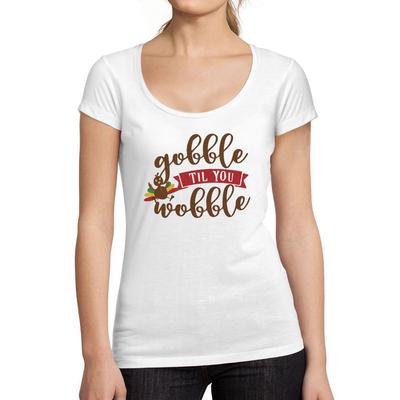 Donna Grafico Mangia Fino a Dondolare T-shirt Ringraziamento Natale Regalo Idee Maglietta