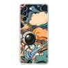 Cute Cartoon Astronaut Phone Case For Samsung Galaxy S22 S21 S20 FE Ultra 5G S10 S10E S9 S8 Plus Note 10 20 Clear Silicone Cover