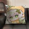 Nahida Cute Genshin Impact Cushion Cover Natural Linen Organic Fabric DoubleSided Printing Sofa Home Decor Gift Pillow Case