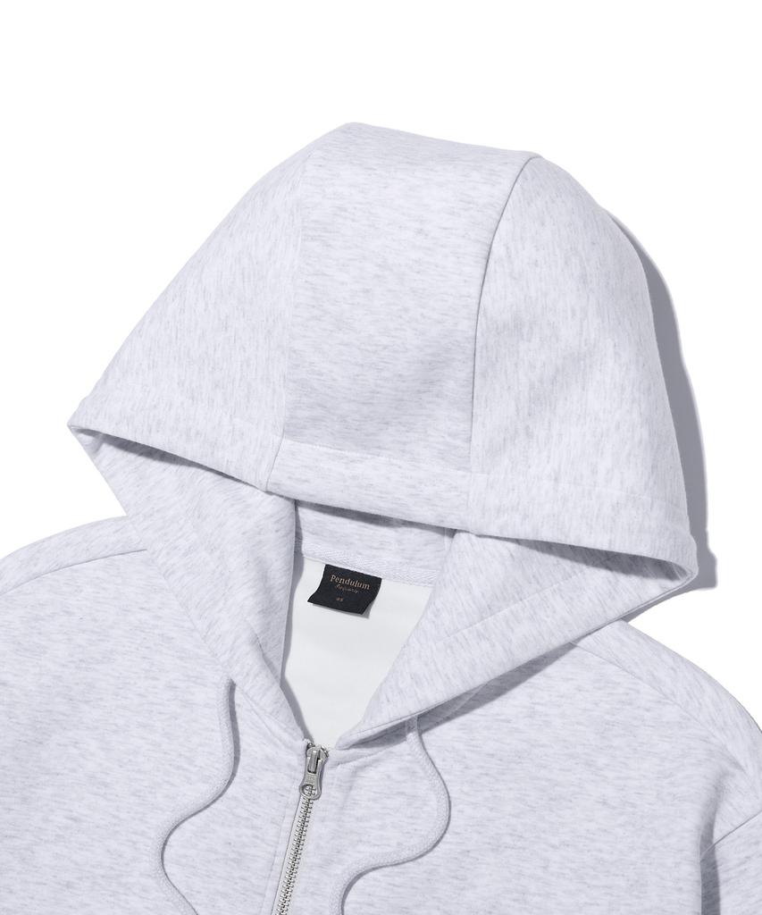 Pendulum Back Logo Two-Way Zip-Up Hoodie Lq1Ju036_Light Grey