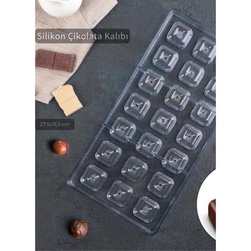 Square Chocolate Mold Polycarbonate 27.5X13.5 Cm