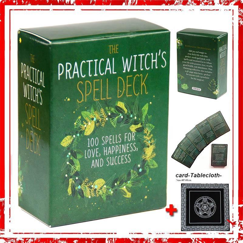 

100 листов практических карточек для колоды заклинаний ведьмы Карты-оракулы Игры