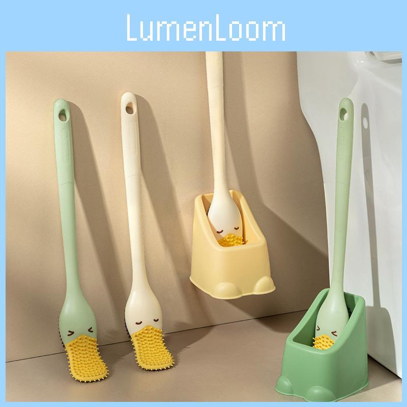 Long Handle Duckbill Toilet Brush Soft Bristles For Deep Cleaning No Dead Ends