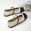 Fashion 2025 Flat Shoes Women's Spring Autumn New Vintage Mary Jane Shoes Women's Shallow Square Toe Large Size Women's Shoes 41-43