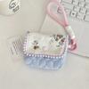 Floral Coin Purse Portable Clutch Bag Lipstick Earphone Sundries Storage Bag Wallet Pouch Mini Makeup Bag