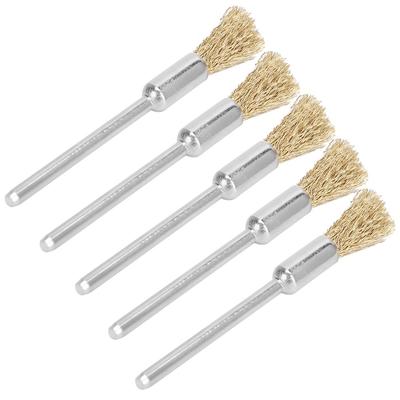 5pcs Mini Size Brass Wire Cleaner Brush Nail Drill Bit Cleaner Daily Tool Cleaning Work