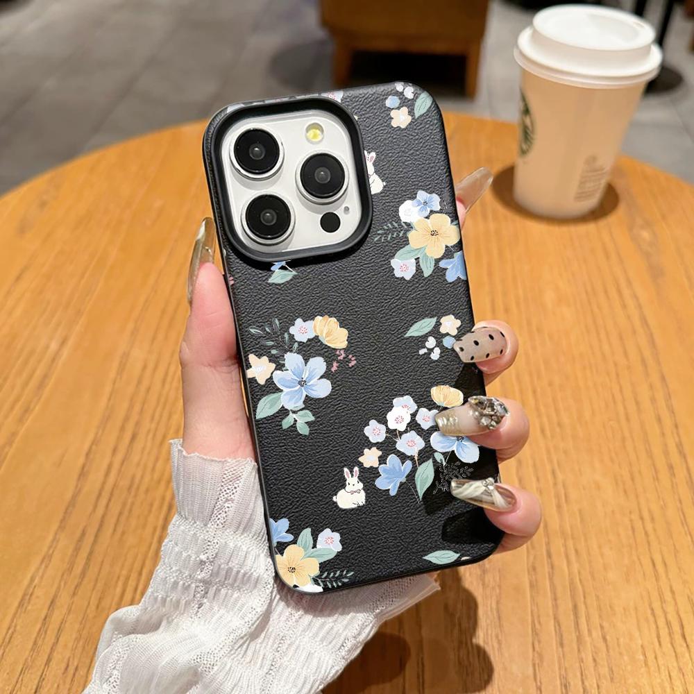 

Fresh Stamen Pattern Phone Case For Iphone 17 16 Pro Max 12 13 Plus 15 11 14 17E 16E Transparent Premium Flexible Cover iphone 17 чёрный