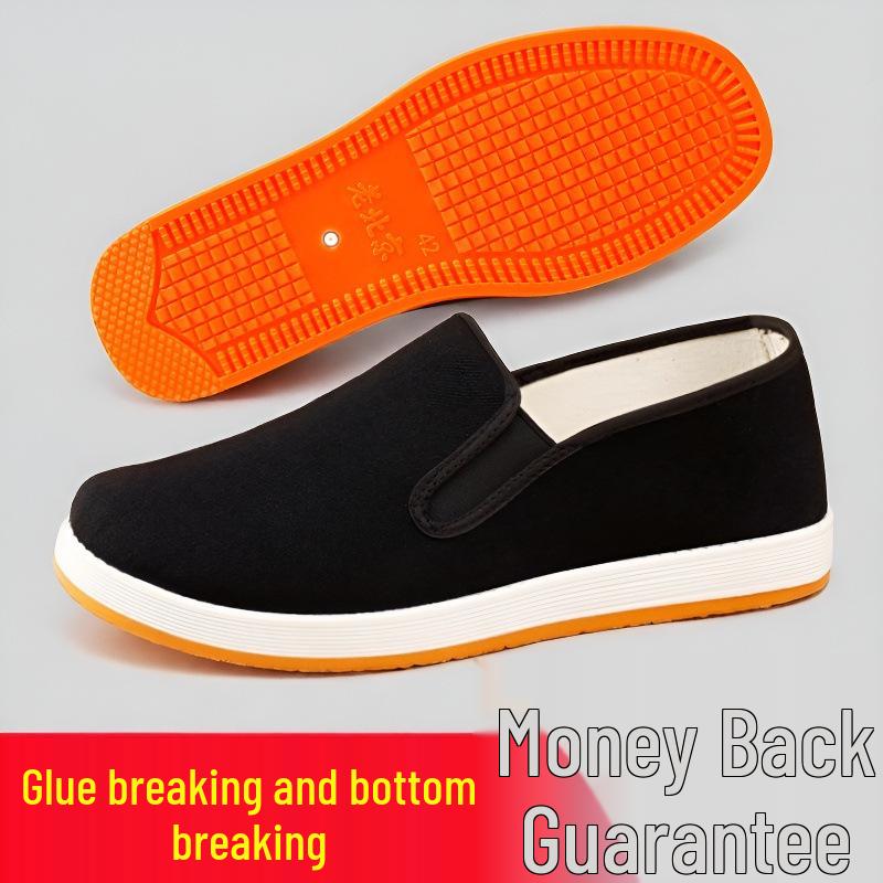 Handmade Old Beijing Rubber Sole Cloth Shoes with Breathable, Wear-Resistant Thousand-Layer Tire Soles