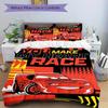 3pcs Set Cars Racing1pc of Quilt Cover+2pcs of Pillowcase, No Core, Print Bedding, All Seasons Bedroom Setting042