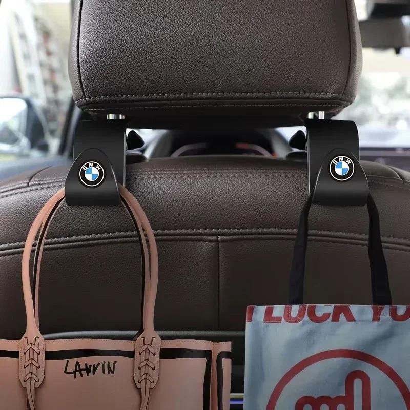LOCUK1 2026 Car Sticker Car Seat Back Hooks For BMW E36 E46 E90 E60 E39 F30 F10 F20 X5 E70 E53 G30 E91 E92 E93 E87 E83 F25 F10 E92 E38