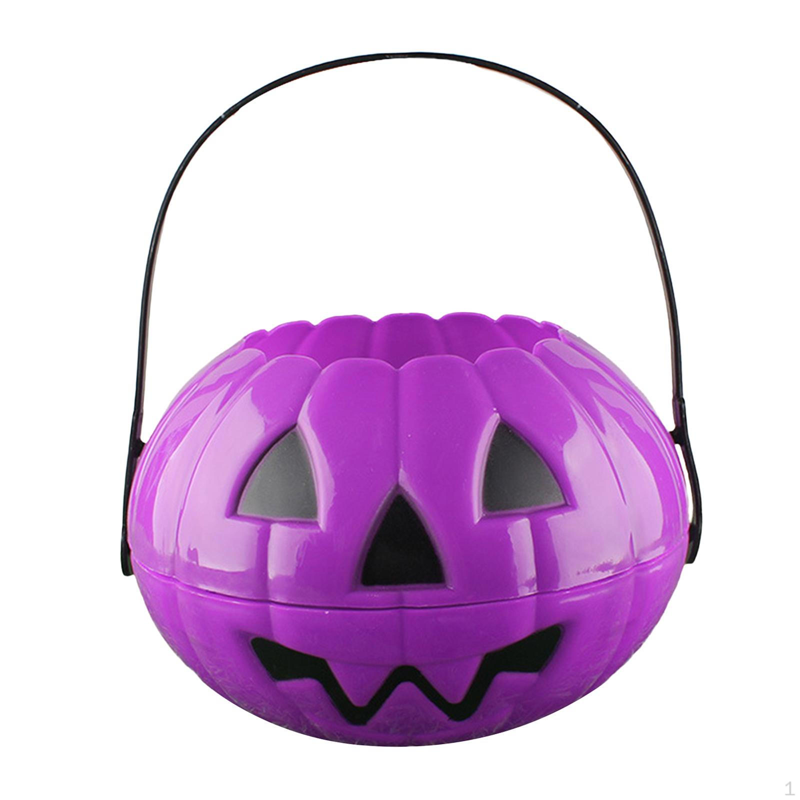 

Halloween Candy Bucket Container, Decoration, with Handle, Holder, фиолетовый
