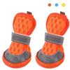 A Pair Wear Resistant Dog Mesh Shoes Breathable Reflective Dog Shoes Non-slip Pet Boots  Summer Use