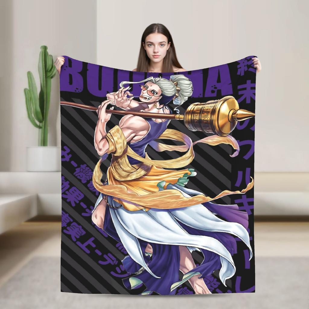 Buddha Record Of Ragnarok Blanket Quality Soft Throw Blanket Spring Kids Bedroom Graphic Bedspread
