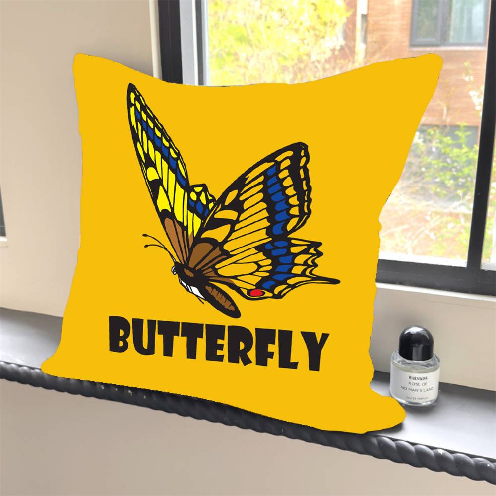 1PC Luxury Pink cute butterfly Pillow Case Square  Bedroom Sofa Leisure Comfort Cushion Car Home Decoration Pillowcase 40x40