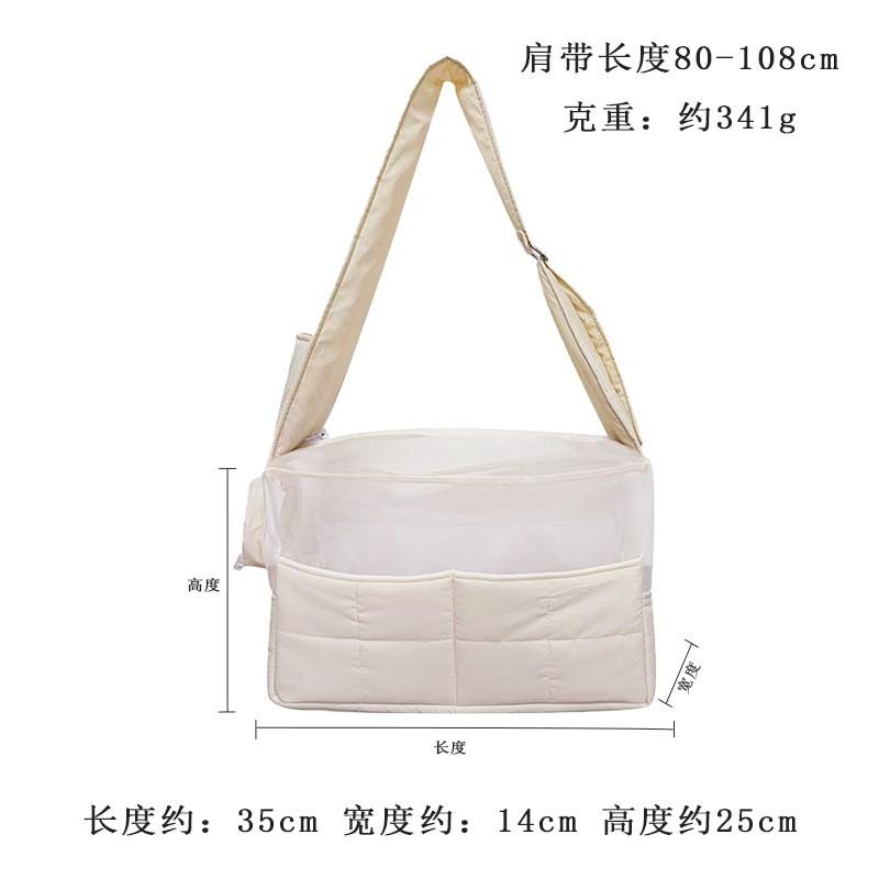 Portable Pet Carrier Bag Cats Small Dogs - Breathable Mesh Adjustable Shoulder Strap Waterproof Cotton Large