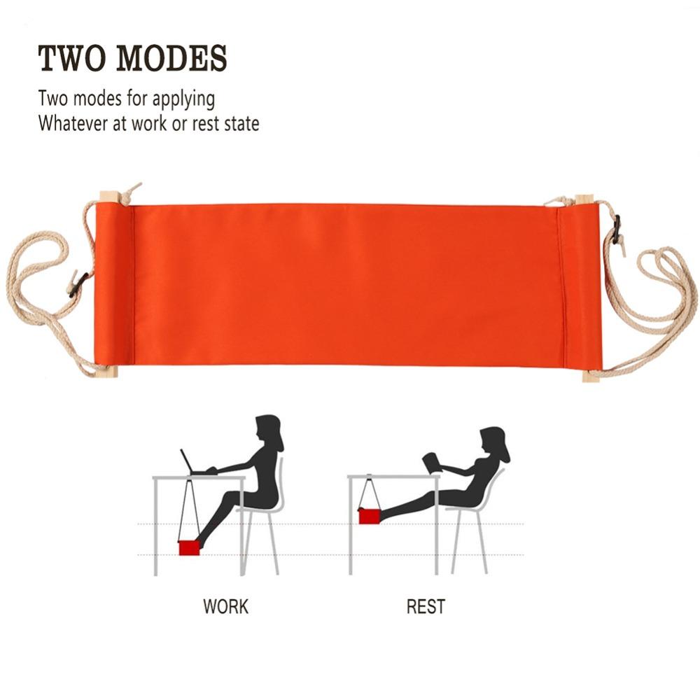 Portable Foot Hammock Adjustable Travel Foot Rest Easy-install Office Foot Support  Office Work